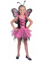 Roze vlinderfeeen jurkje voor meisjes