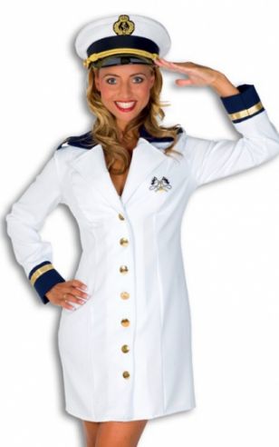 Verkleedkleding kapiteinspak dames