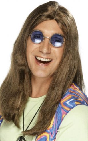 Sixties herenpruik lang haar