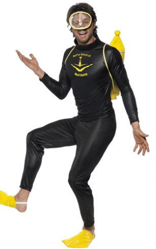 Duikers pak zwart met geel