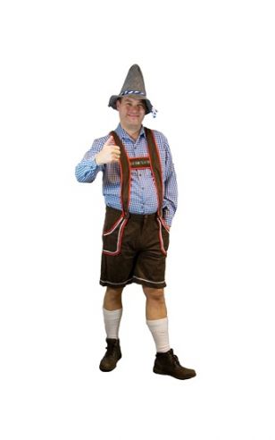 Bruine lederhosen voor heren