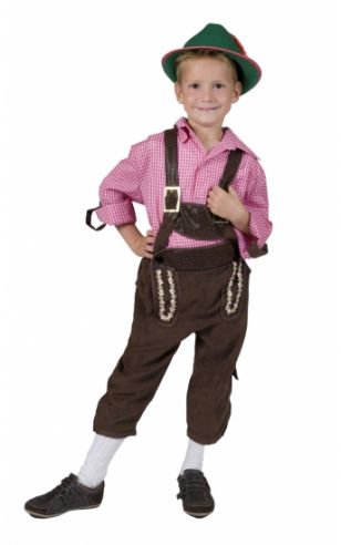 Bruine Oktoberfest lederhose voor kinderen