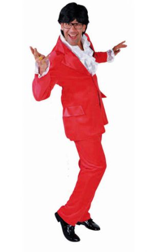 Rood pak voor heren met fluweel look