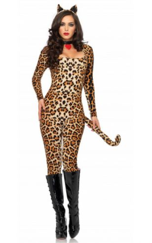 Leg Avenue sexy luipaard catsuit met oortjes