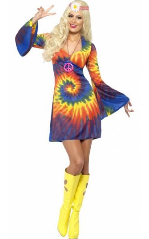 Tie Dye verkleed jurkje voor dames