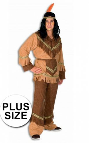 Grote maten verkleedkleding indiaan