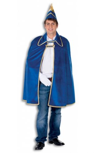 Blauwe prins carnaval cape