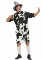 Oktoberfest lederhose met koeienprint