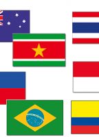 Tropische landen vlaggen pakket
