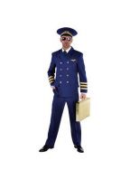 Piloot kostuum heren blauw