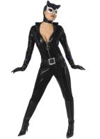 Zwart catwoman kostuum lederlook