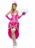 Roze burlesque danseressen jurk
