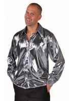 Disco zilveren overhemd voor heren