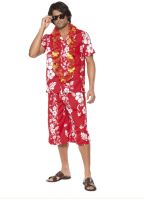 Hawaii kleding rood heren