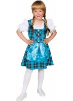 Blauwe Tirol jurk voor meisjes