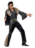 Zwart met goud Elvis Presley pak