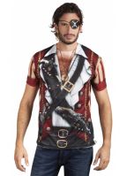 Shirt met piraat opdruk