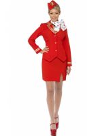 Rood stewardess pakje dames