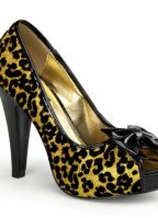 Gouden luipaard pumps voor vrouwen