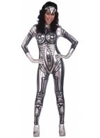 Zilveren bodysuit robot