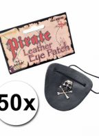 50 piraten ooglapjes met opdruk