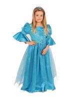 Luxe blauwe prinsessen kostuum