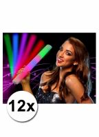 12 lichtgevende gekleurde glow sticks