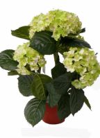 Kunst hortensia lichtgroen 36 cm