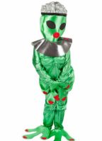 Groene alien vrouw kostuum