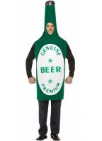 Bierfles kostuum voor heren groen