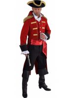 Piraat verkleed jas rood voor heren