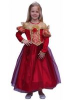 Lange rode prinsessen jurk