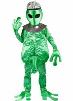 Groene alien man kostuum