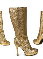 Gouden glitter laarzen
