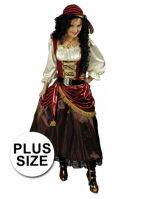 Grote maten piraten kostuum voor dames