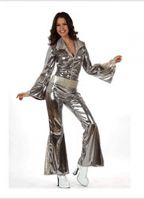 Zilveren disco verkleedkleding dames