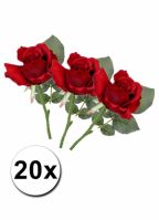 20 rode kunst rozen 30 cm