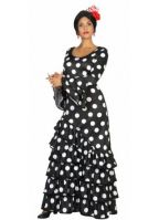 Zwarte Flamenco verkleedjurk voor dames