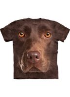 All-over print t-shirt bruine Labrador