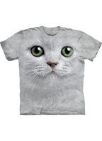 All-over print kids t-shirt met witte kat