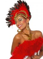 Braziliaanse carnavals hoofdtooi rood