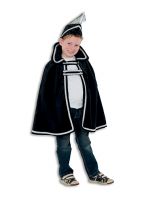 Zwart Prins carnaval kinder cape met hoed